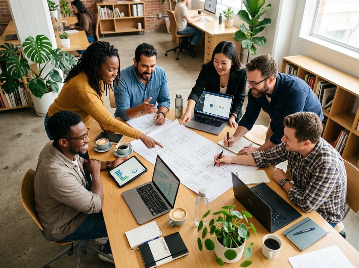 Real Estate Team Collaborating